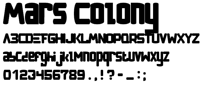 Mars Colony font